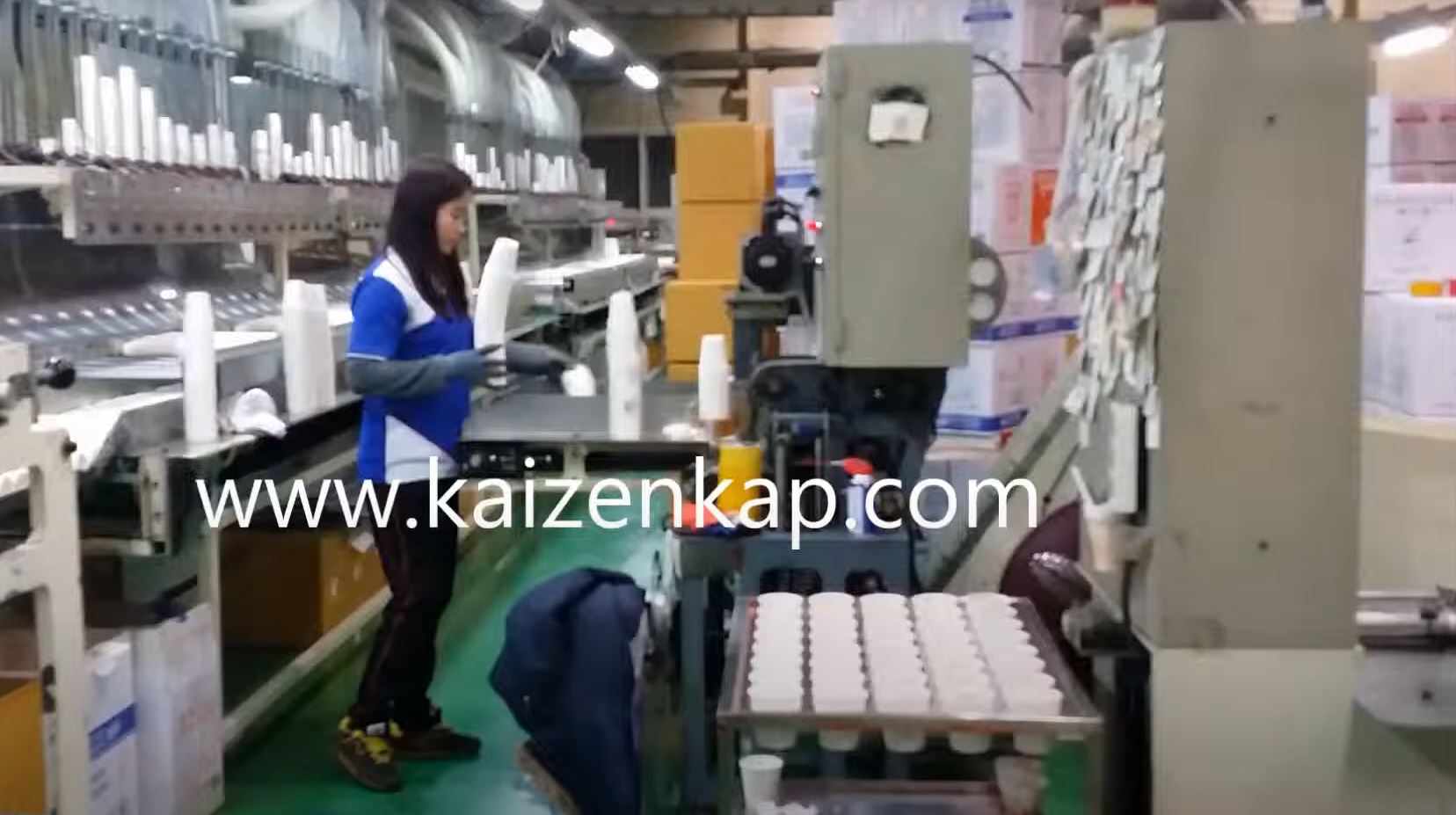 Kaizen | Kağıt Bardak Kolileme ve Bantlama Makinesi